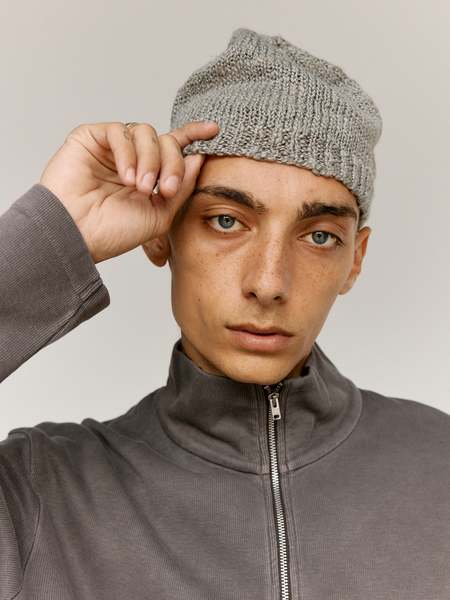 Our Legacy Faux Isle Knit Beanie - Gray | Garmentory