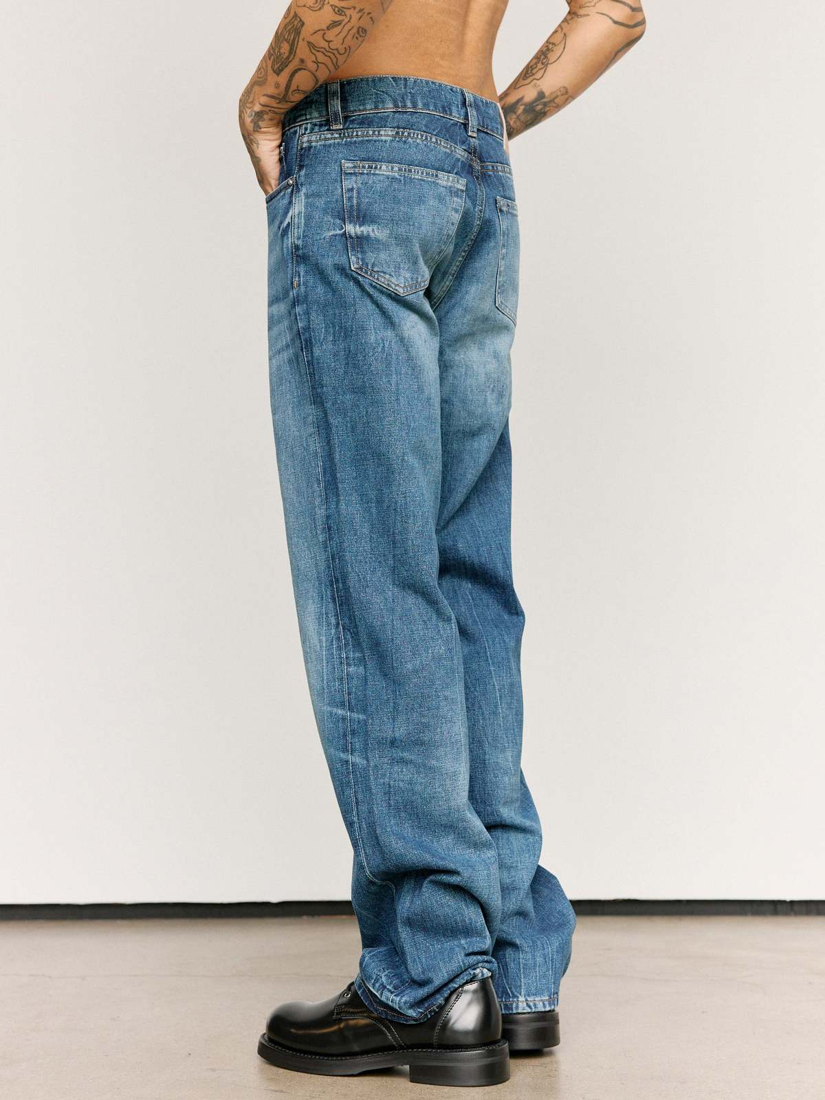 Our Legacy Carlson Cut Jeans - Vienna Blue Wash - Image 4 of 9