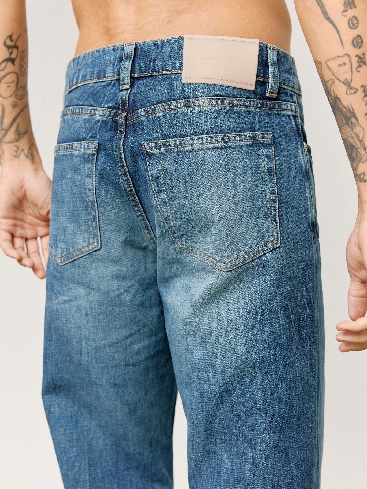 Our Legacy Carlson Cut Jeans - Vienna Blue Wash - Image 6 of 9