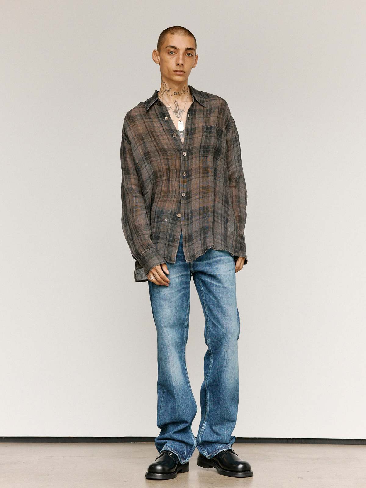 Our Legacy Carlson Cut Jeans - Vienna Blue Wash - Image 7 of 9