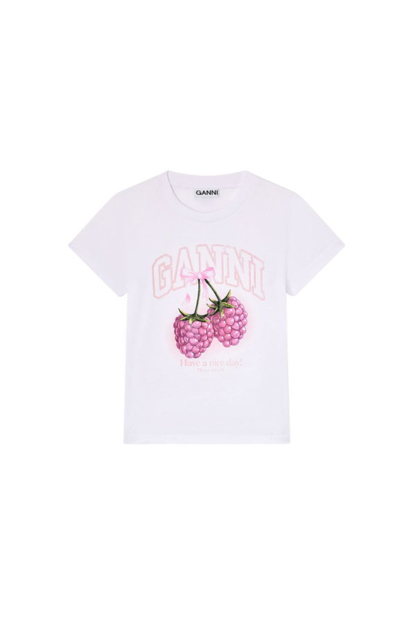 Ganni Baby Fit Tee - Bright White