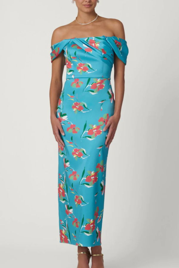 Shoshanna Calder Dress - Sea Blue Multi