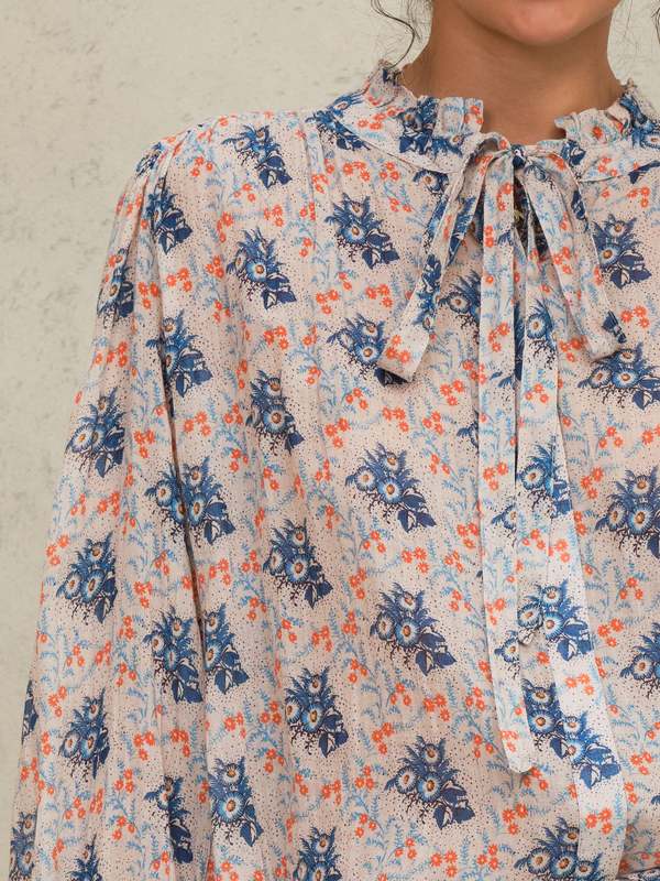 M.A.B.E Aster Print Long Sleeve Top - Multi (Aster)