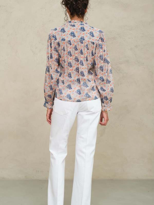 M.A.B.E Aster Print Long Sleeve Top - Multi (Aster)