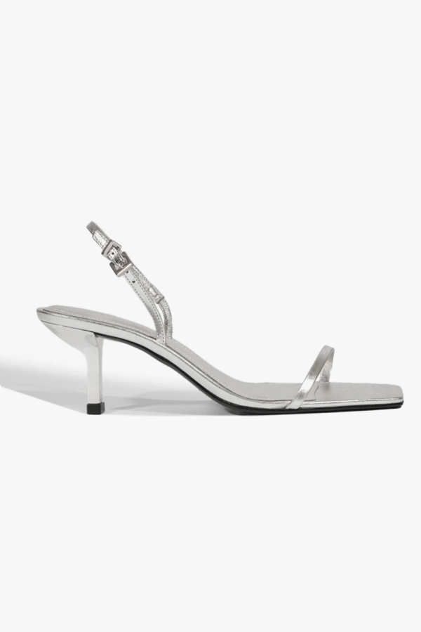 Schutz Judith Metallic Sandal - Silver