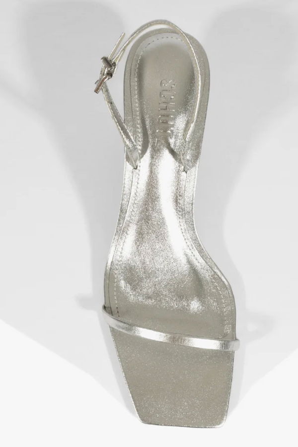 Schutz Judith Metallic Sandal - Silver