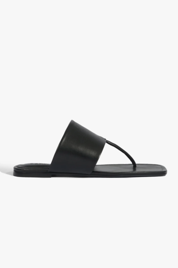 Schutz Martha Leather Sandal - Black