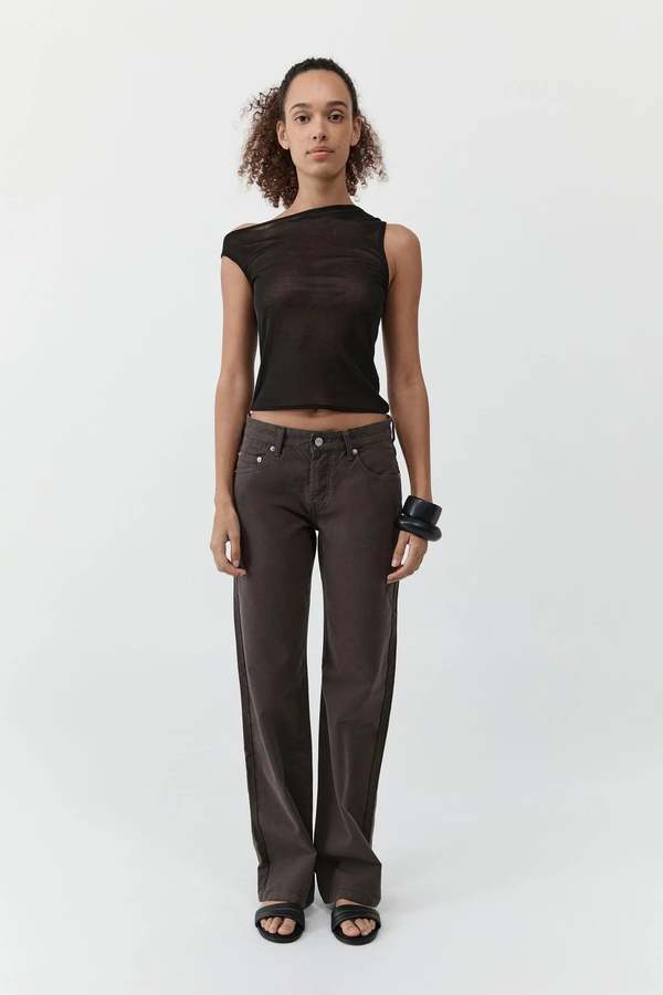 St. Agni Canvas 90s Low Rise Jeans - Ash | Garmentory