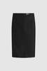 St. Agni Woven Leather Skirt - Black - Thumbnail 3