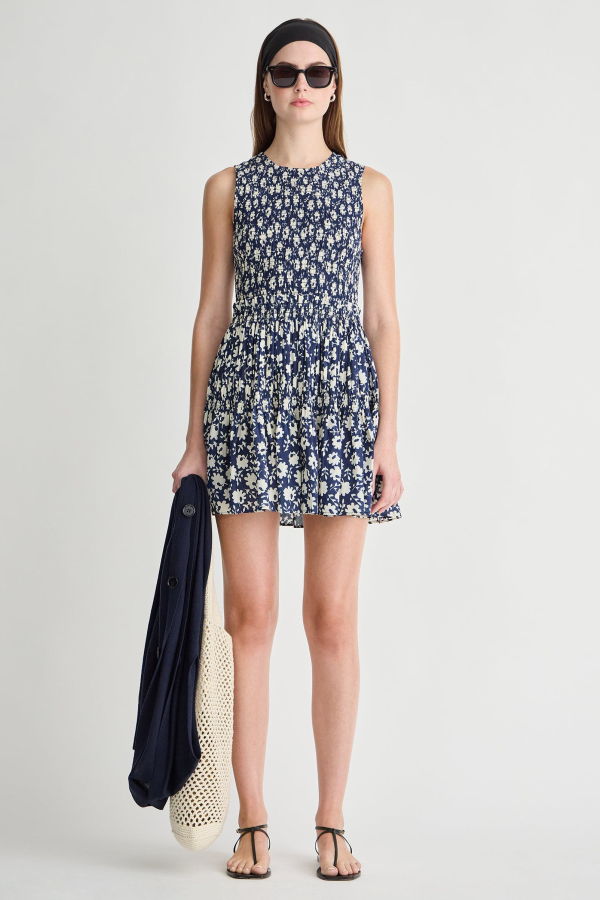 Apiece Apart Lore Smocked Mini Dress