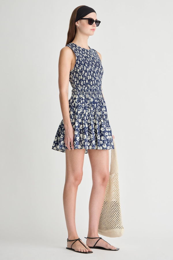 Apiece Apart Lore Smocked Mini Dress