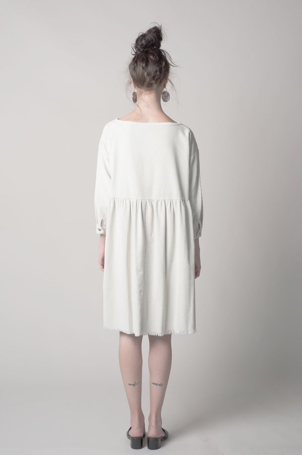 v neck cotton dress Cotton Popeline V-Neck Dress
