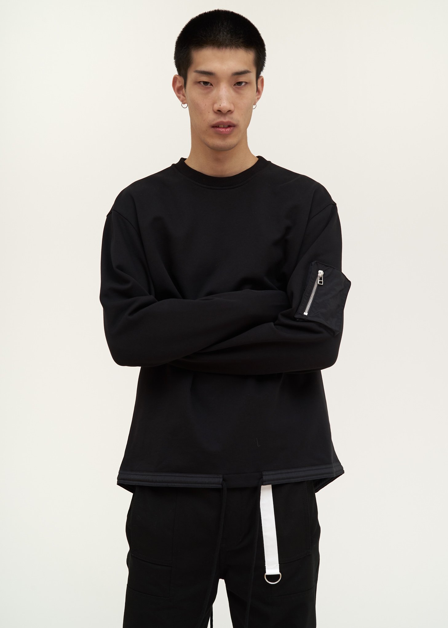 Helmut Lang Fishtail Crewneck - black 