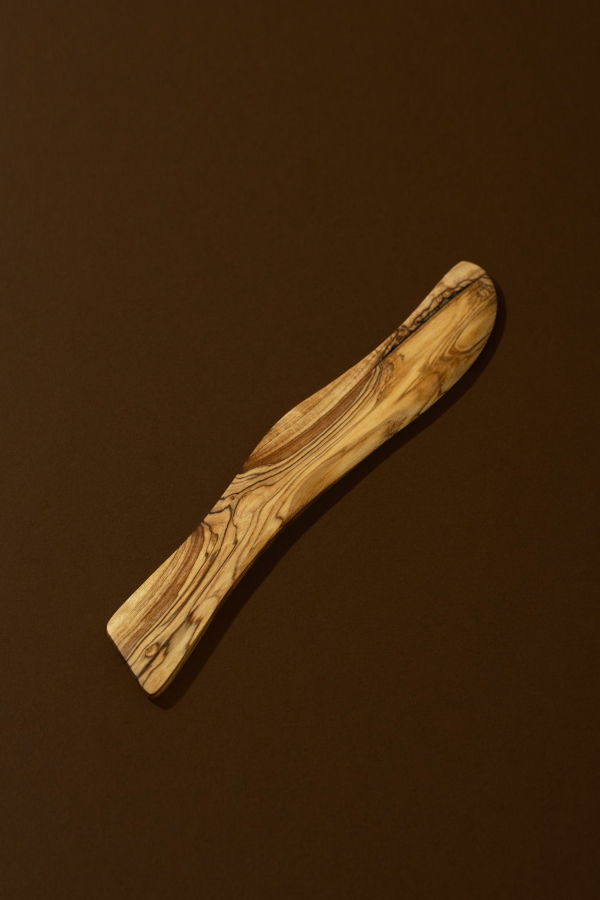 Gharyan Stoneware Natural Olive Wood Butter Spreader