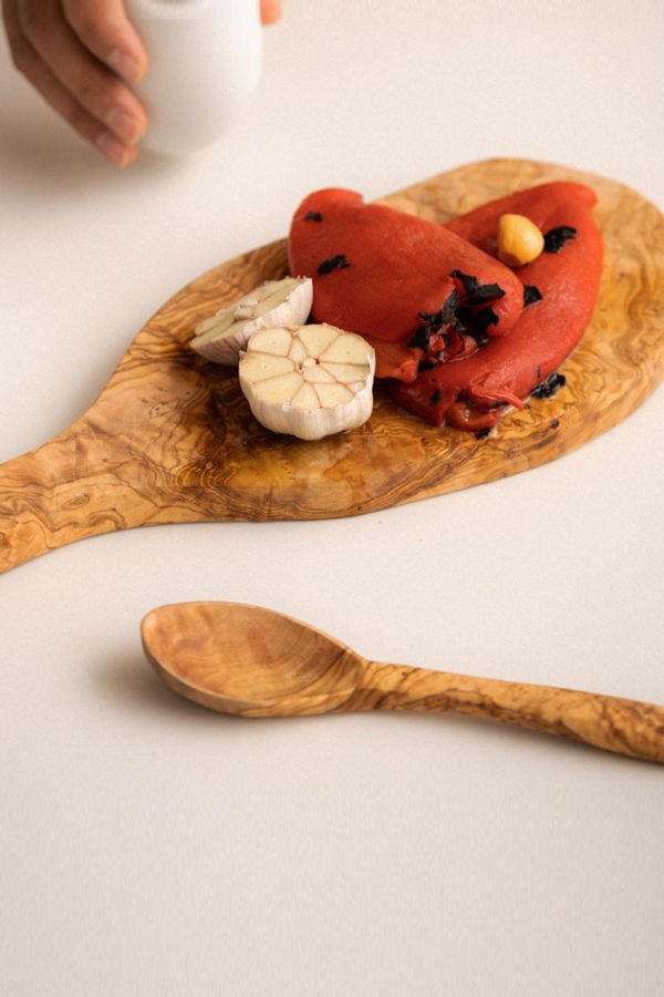 Gharyan Stoneware Natural Olive Wood Kitchen Spoon