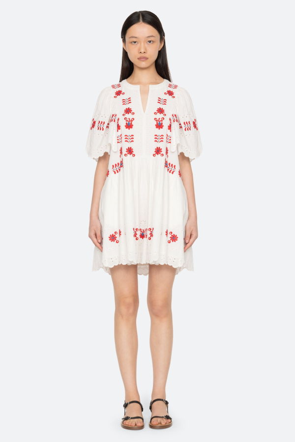 Sea NY Catharina Mini Dress - Cream