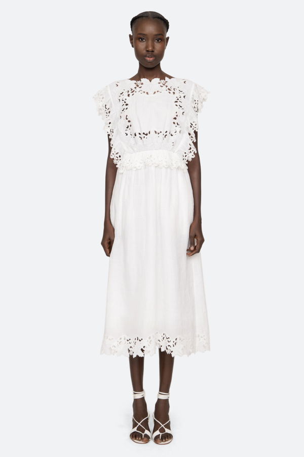 Sea NY Eleannora Midi Dress - White