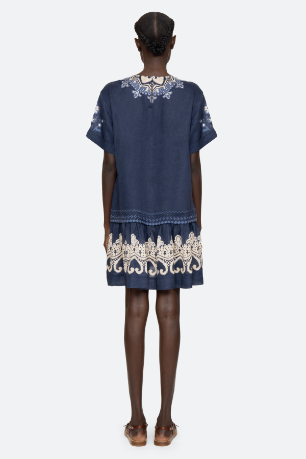 Sea NY Emelina S/S Dress - Navy