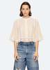 Sea NY Pippa Short Sleeve Top - Cream - Thumbnail 5