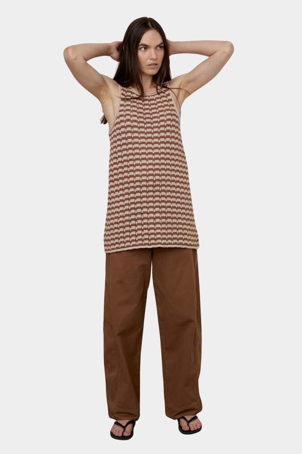 Atelier Delphine Dakar Barrel Leg Pant - Summer Brown
