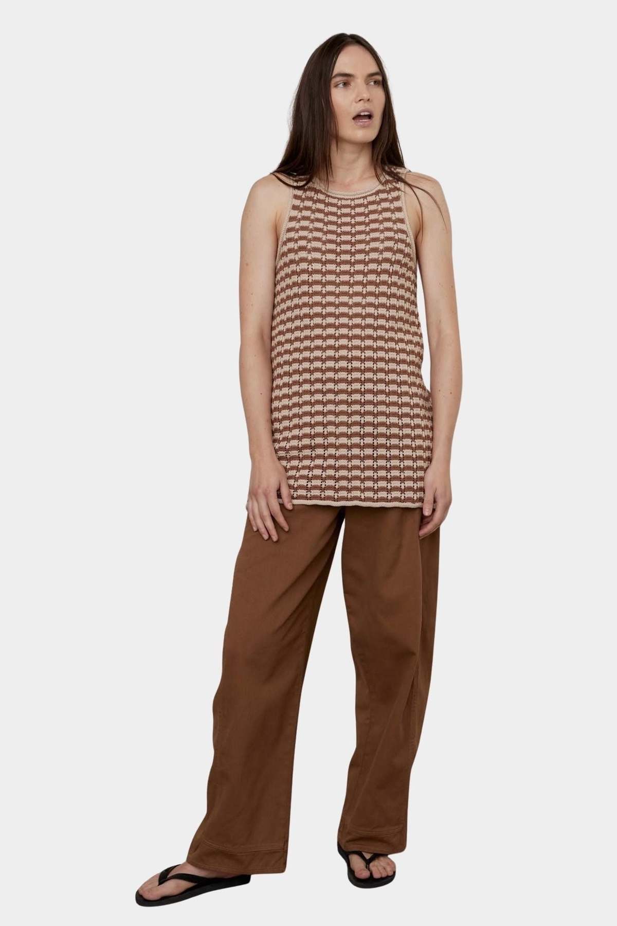 Atelier Delphine Dakar Barrel Leg Pant - Summer Brown - Image 3 of 3