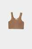 Atelier Delphine Super Crop Sweater Tank - Tan - Thumbnail 1