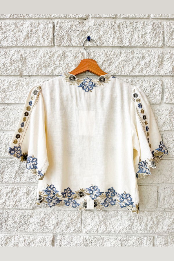 CHRISTY LYNN Brynn Top - Ivory Ginkgo