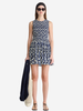 Apiece Apart Lore Smocked Mini Dress - Navy Floral Stamp - Thumbnail 2