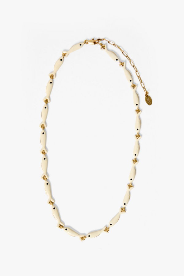 Clare V. Enamel Sardine Necklace