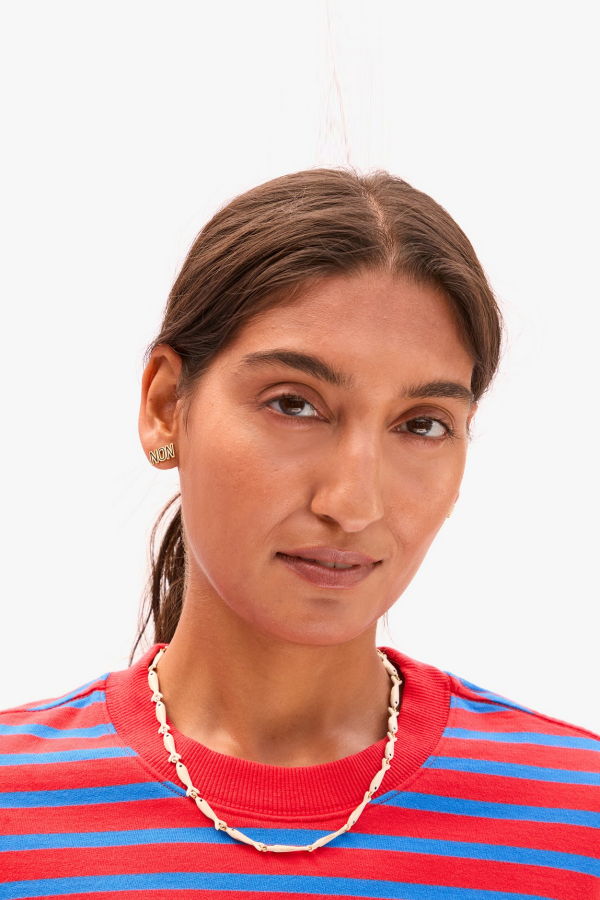 Clare V. Enamel Sardine Necklace