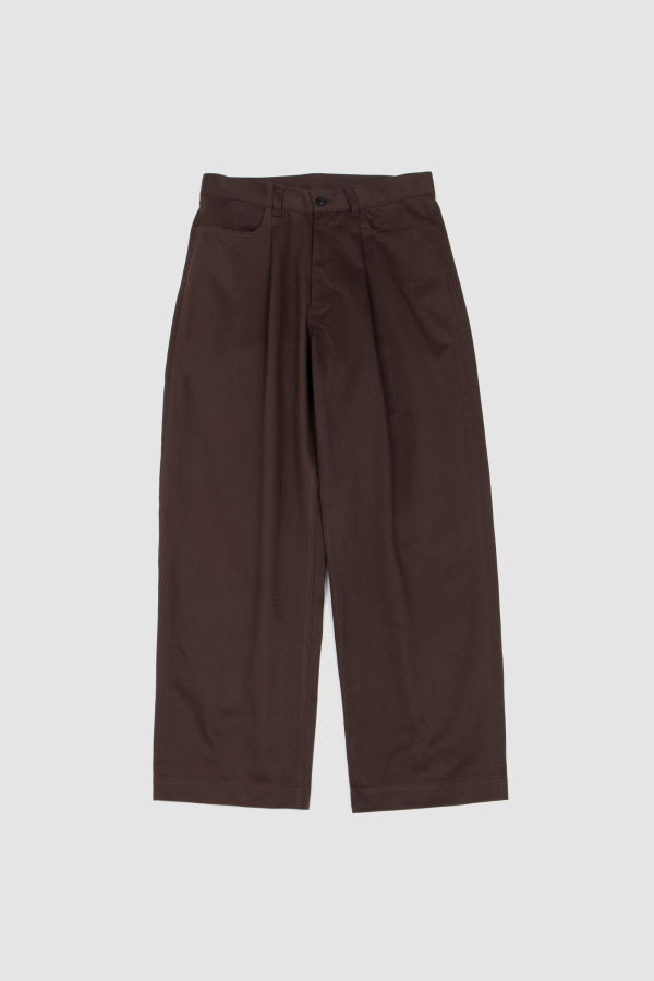 ssstein Brushed Chino One Tuck Wide Pants
