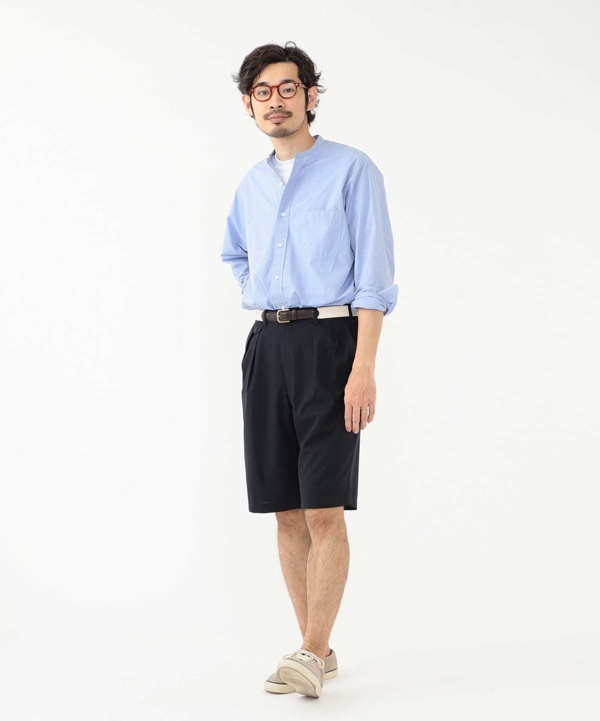 Beams Plus 2 Pleats Shorts - Image 7 of 8