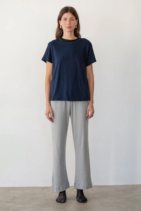 Donni. Pointelle Simple Crop Pant