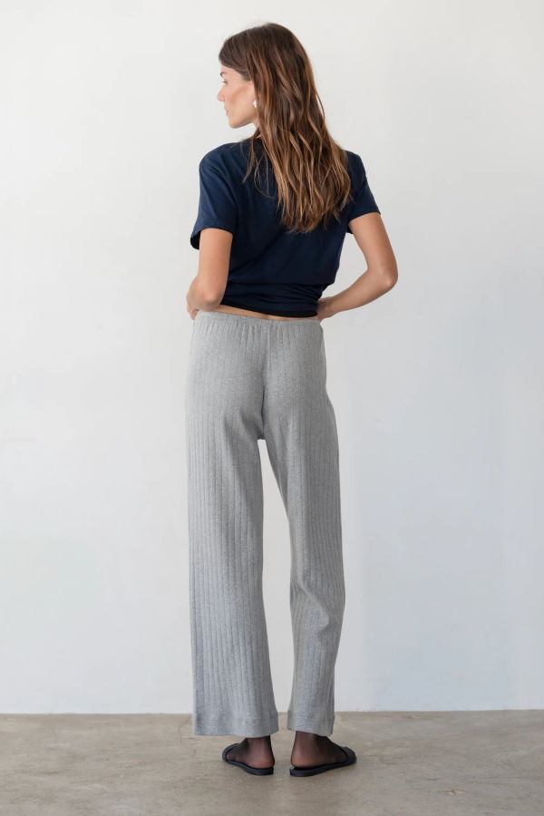 Donni. Pointelle Simple Crop Pant