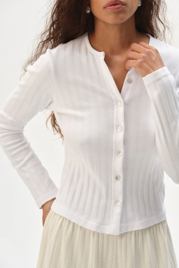 Donni. Varied Rib Cardigan