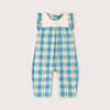 KIDS Little Green Radicals Blue Flowers Frill Summer Romper - Thumbnail 2