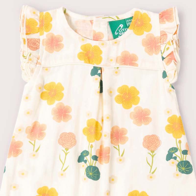 KIDS Little Green Radicals Flora Frill Summer Romper