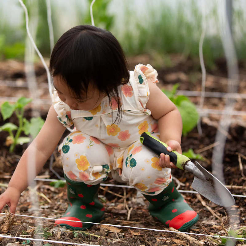 KIDS Little Green Radicals Flora Frill Summer Romper