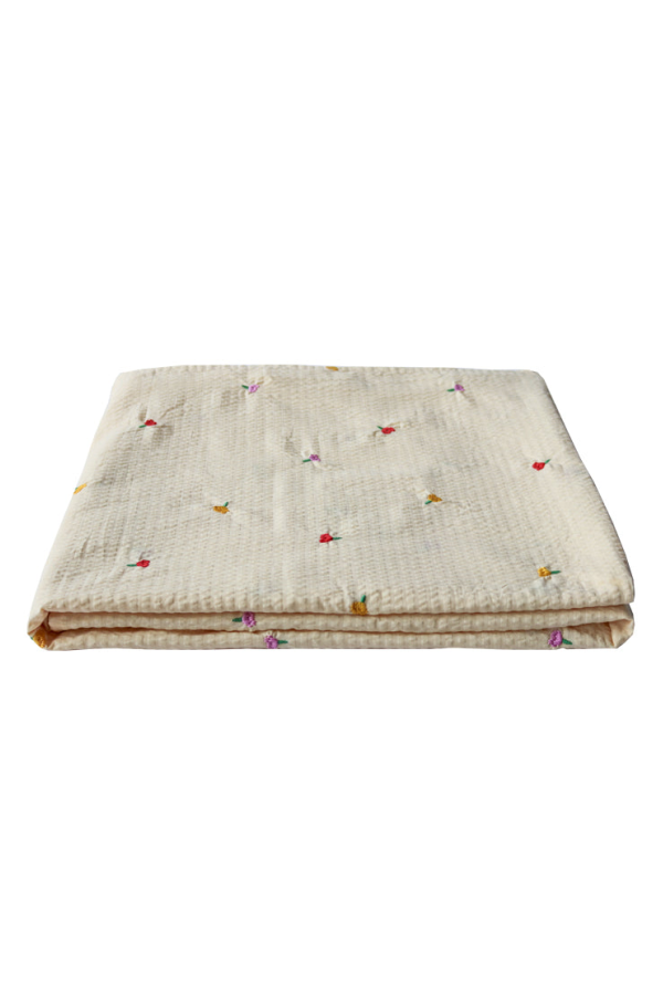 Mosey Me Forget Me Not Embroidered Square Tablecloth