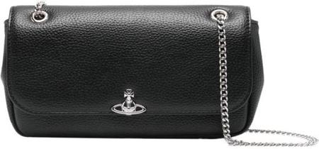 Vivienne Westwood Kim Smooth Leather Crossbody Bag - Black