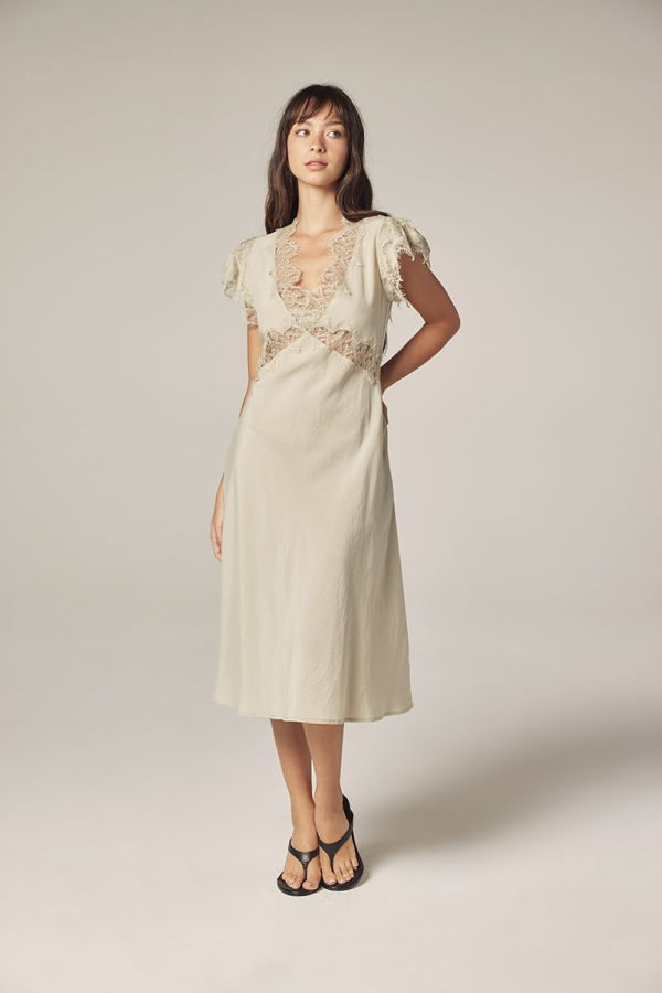 amente Lace Bias Cut Dress