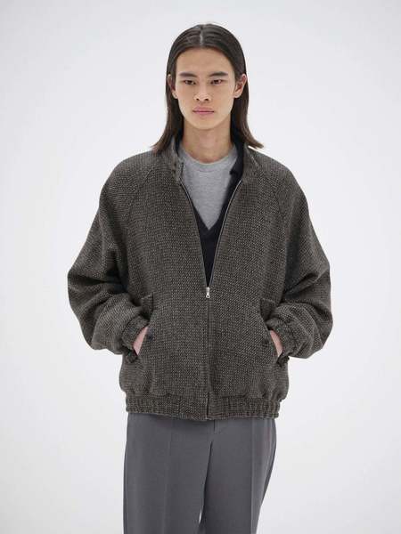 Auralee Wool Kid Mohair Hop Sack Jacket | Garmentory
