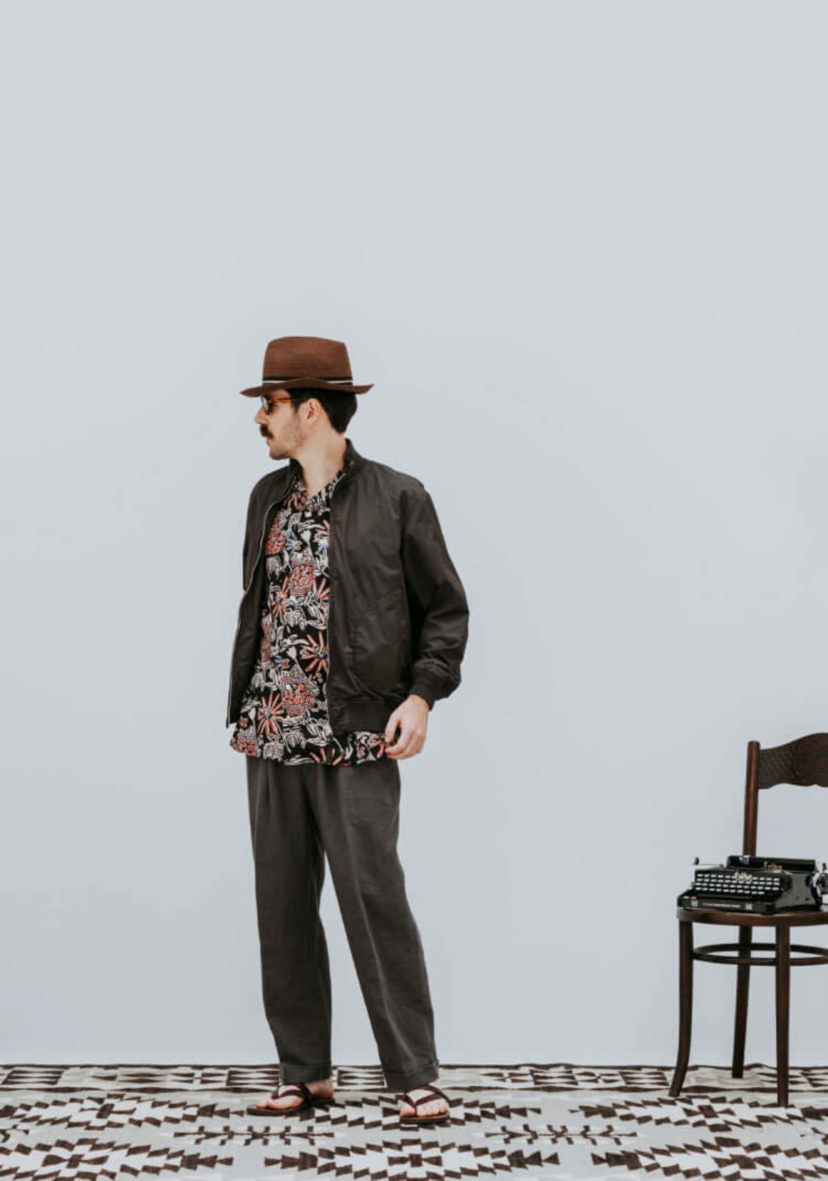 Beams Plus Open Collar Block Print Shirt - Image 2 of 2