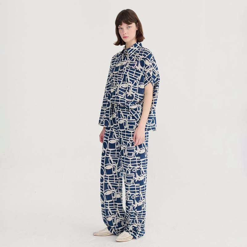 Bobo Choses Oversize Blouse Cookery Festival Print