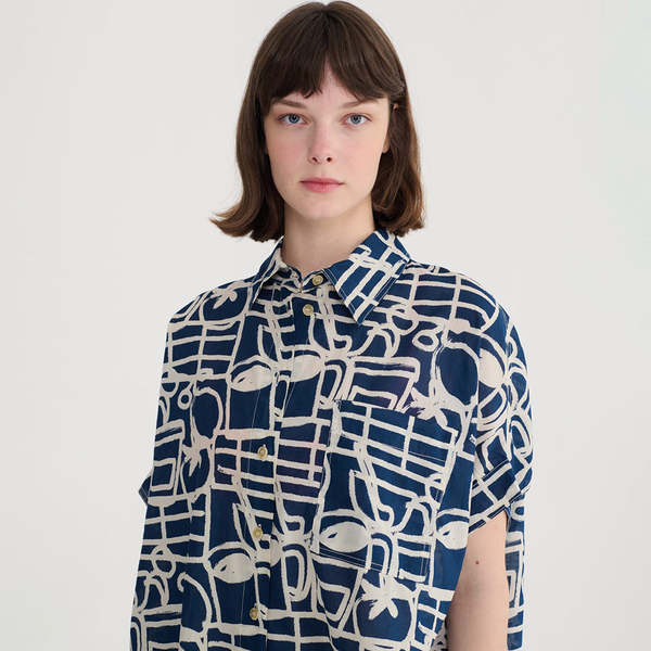 Bobo Choses Oversize Blouse Cookery Festival Print