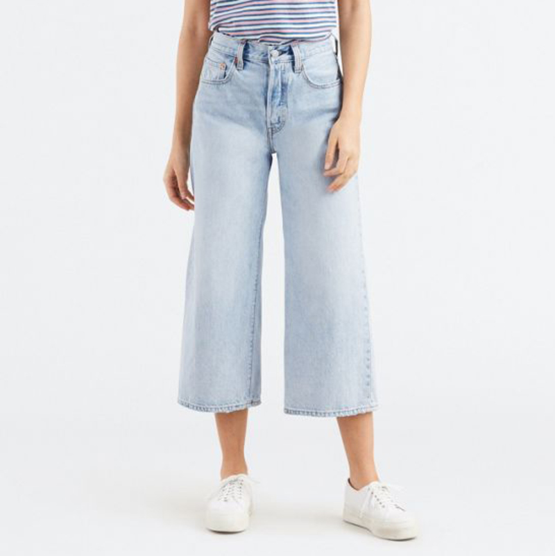 Levi's Premium High Water Wide Leg Jeans throwing shade Garmentory - Main Image