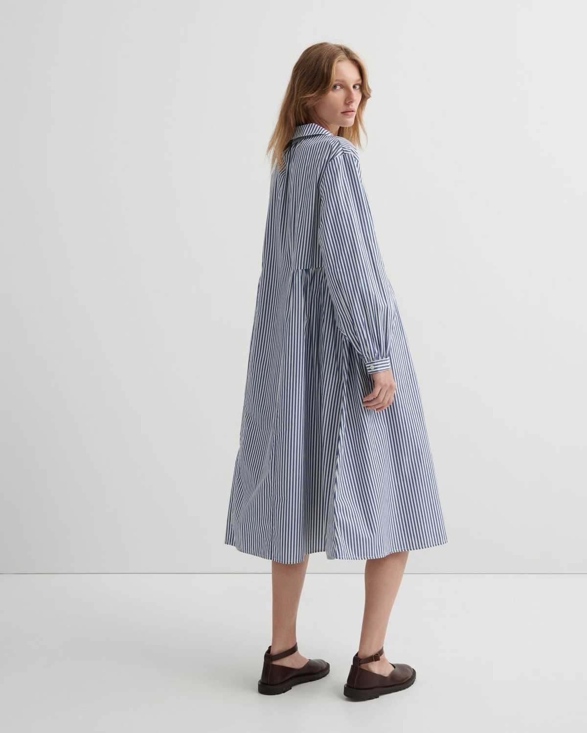 Kowtow Sonnet Dress - Workwear Stripe - Image 2 of 5