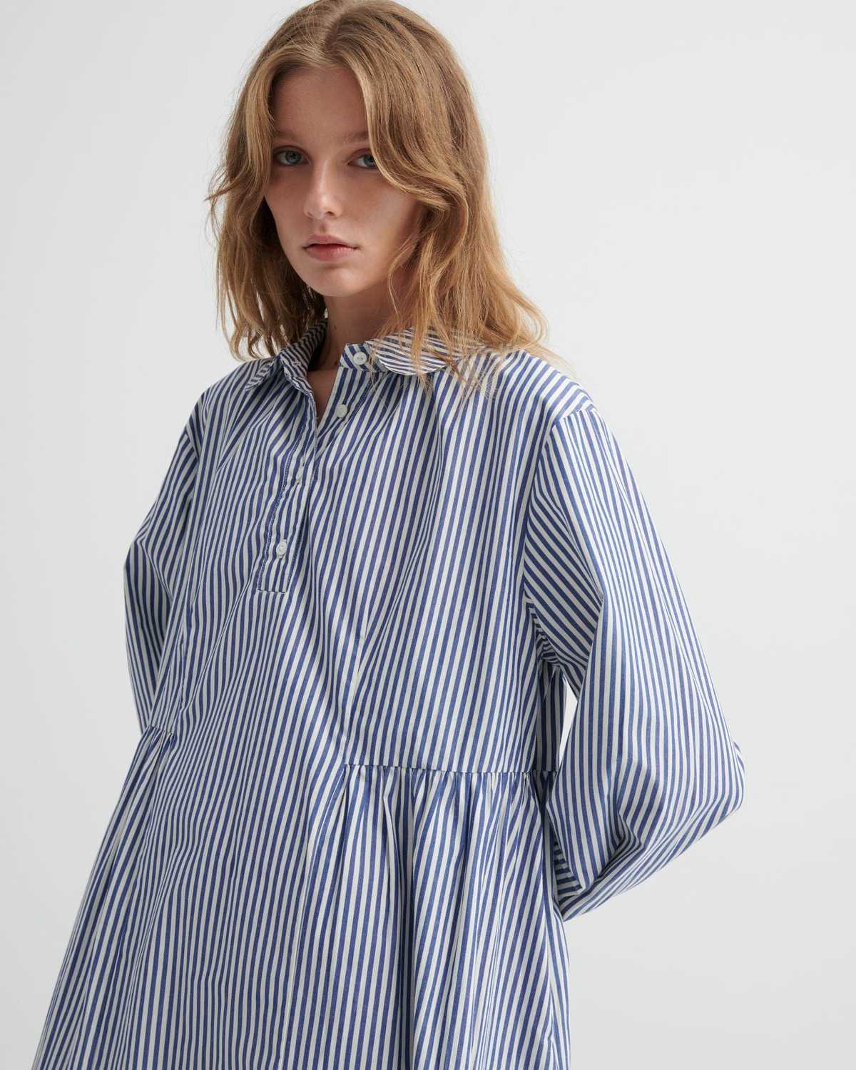 Kowtow Sonnet Dress - Workwear Stripe - Image 3 of 5
