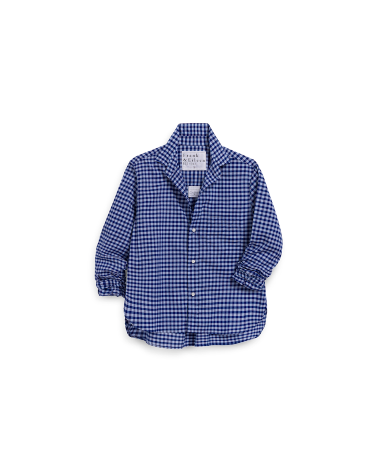 Frank & Eileen Silvio Untuckable Button-Up Shirt - Blue Light Blue Check - Image 1 of 1