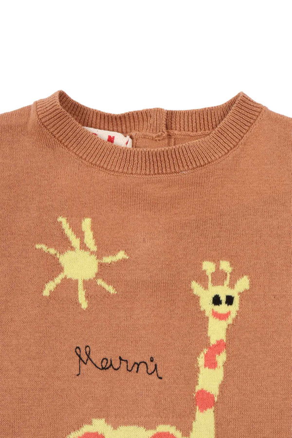 KIDS Marni Cotton Jumpsuit - Brown